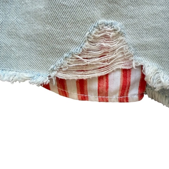 Old Navy girls Light Blue Denim Overalls 4Th July inspired size 14 - Picture 5 of 13